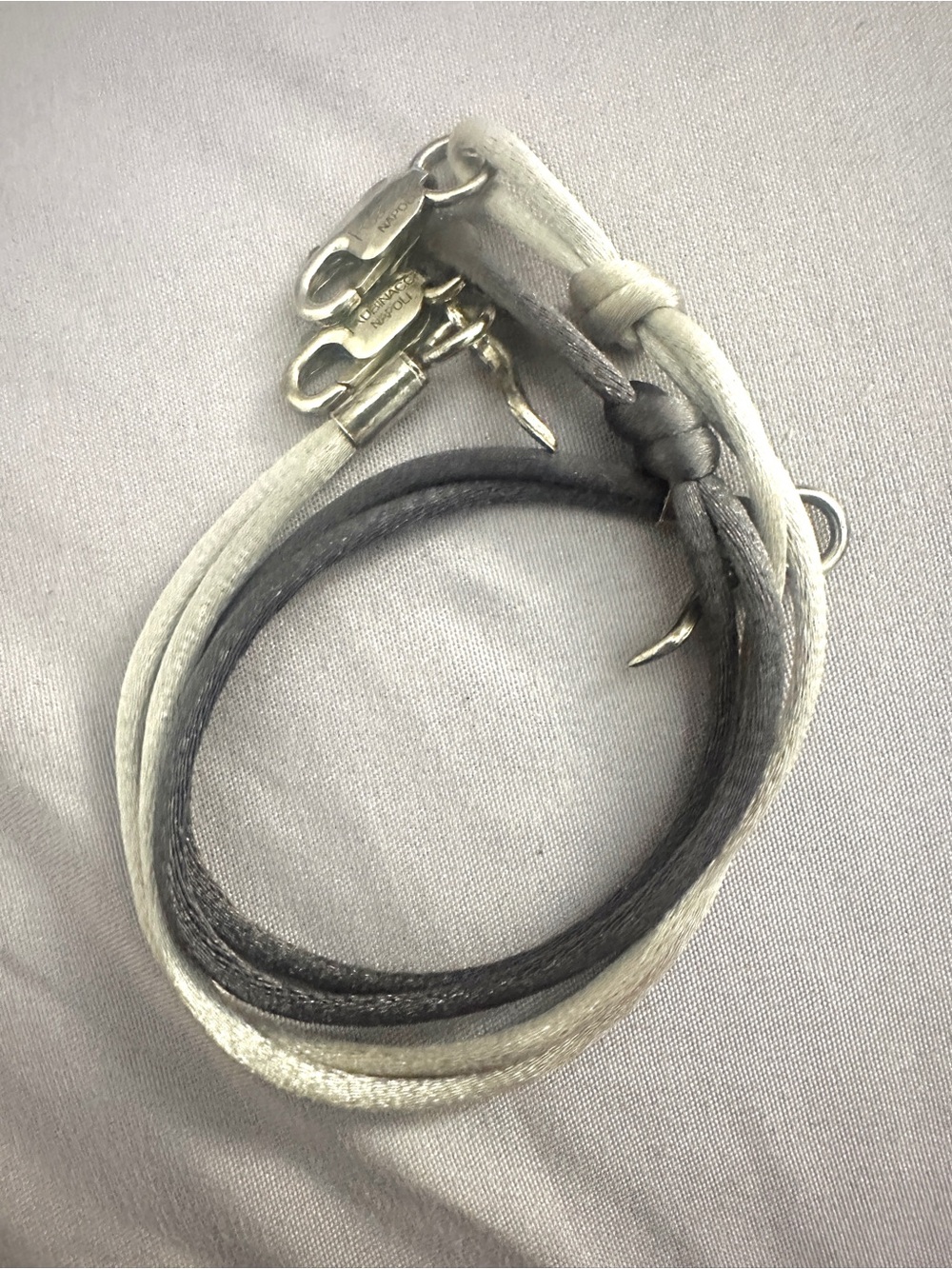 2 Rubinacci Napoli mens silk bracelets -8"